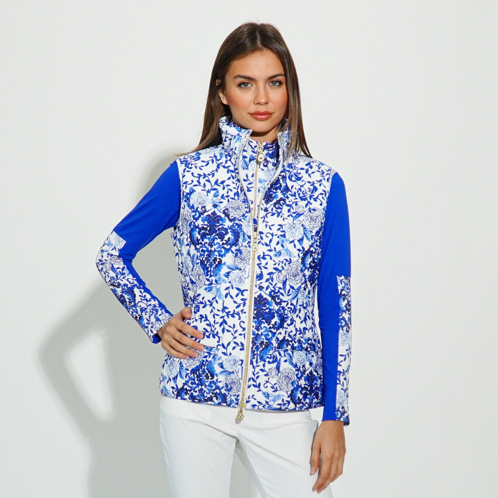 Flavia Quilted Vest in Brendratti Medallion print