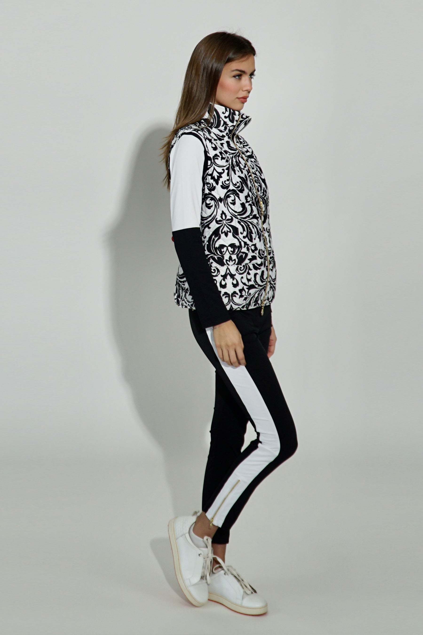 Chiara 2 Ankle Pant in Black-White