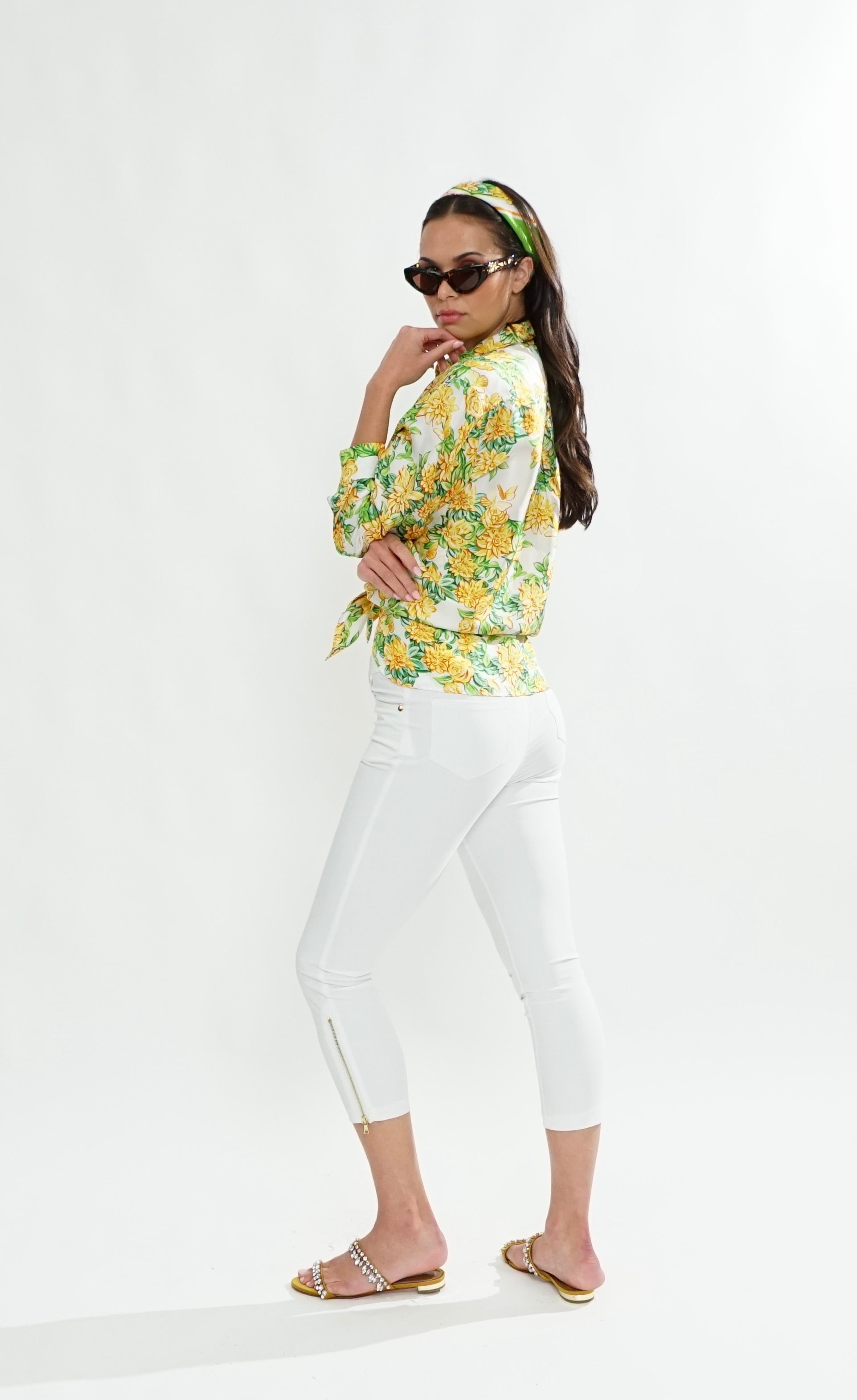 Bettina 7/8 Pant in White