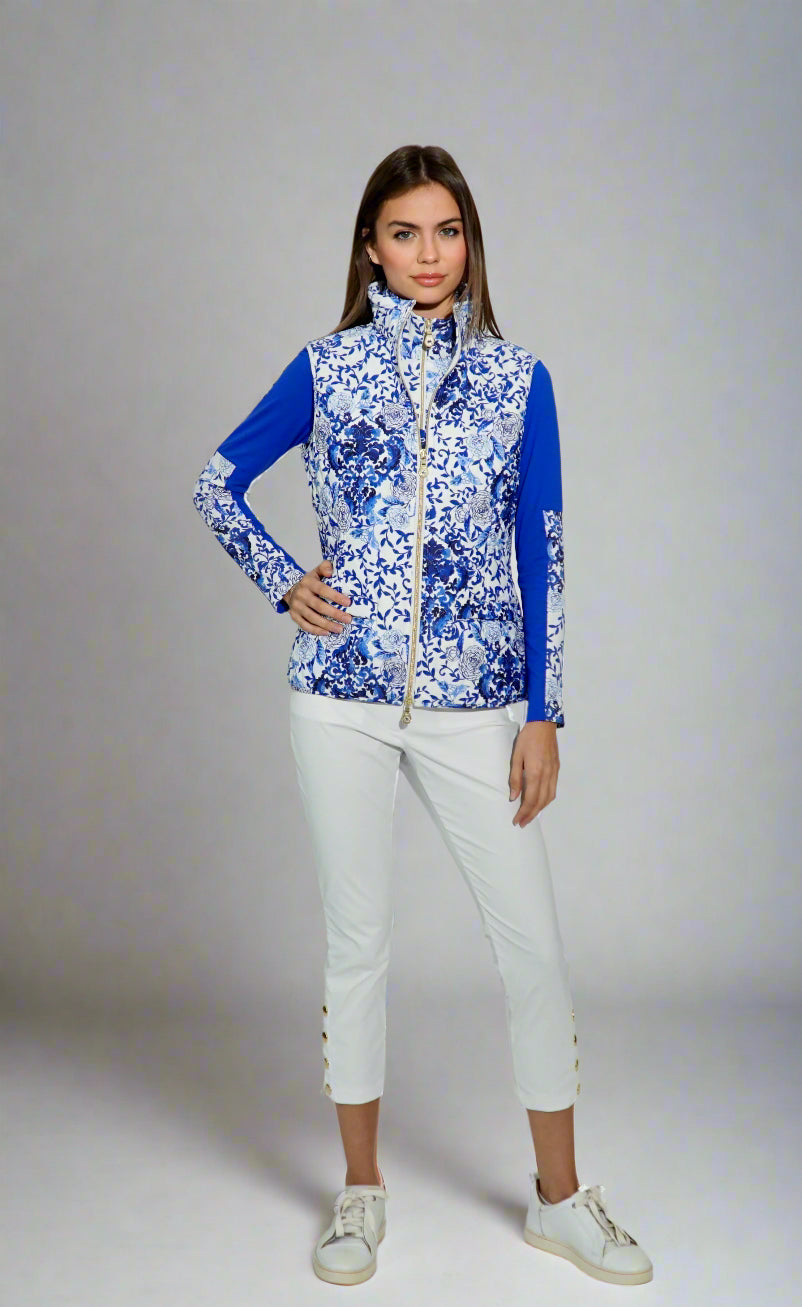 Flavia Quilted Vest in Brendratti Medallion print