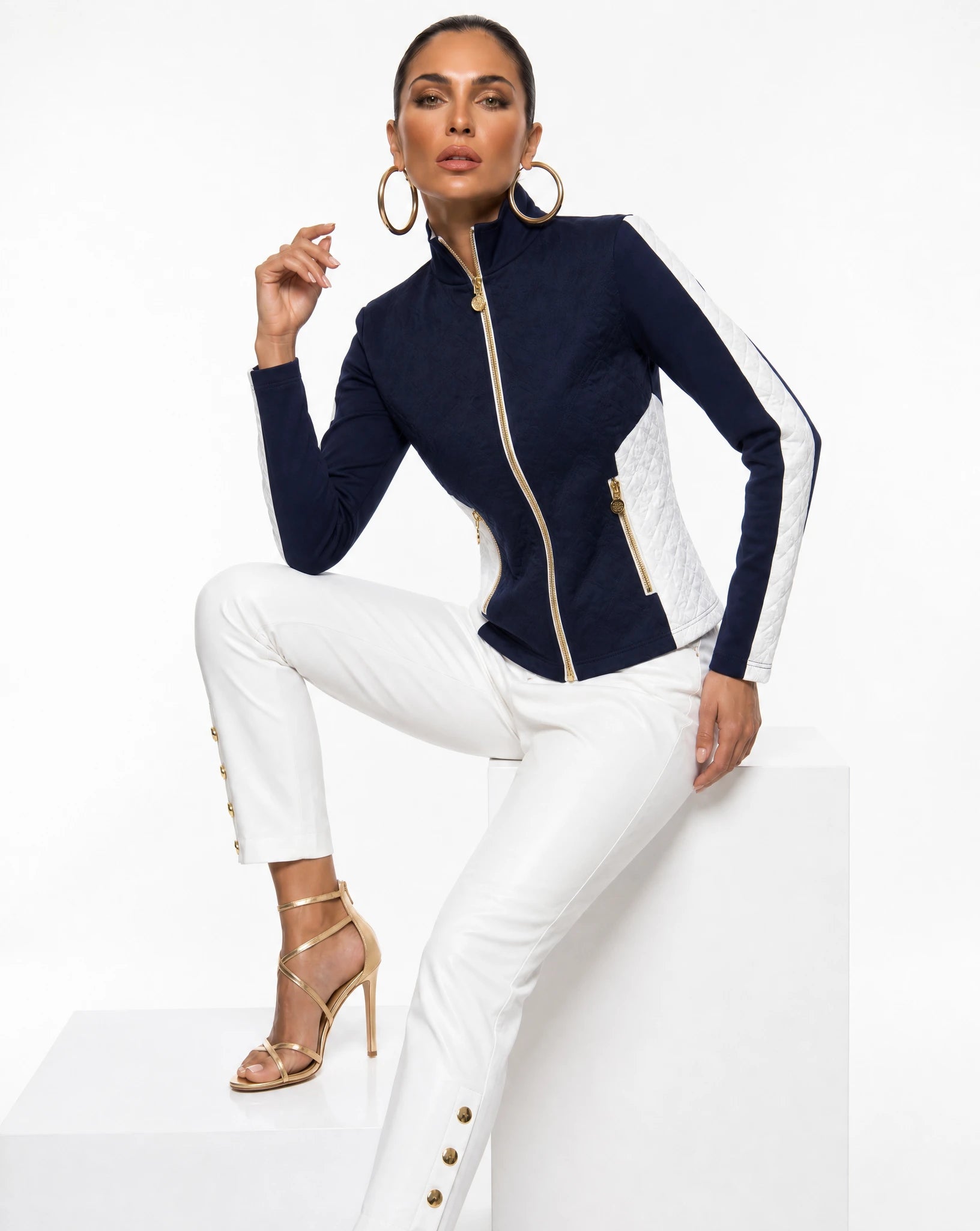 Lido Layering Jacket available in Solid Mare blue-white