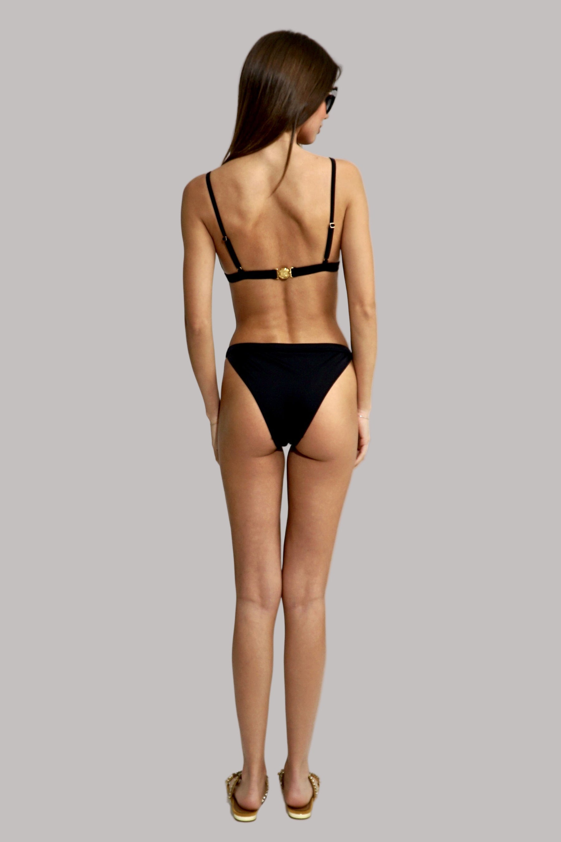Luna Triangle with Designer Buckle in Black