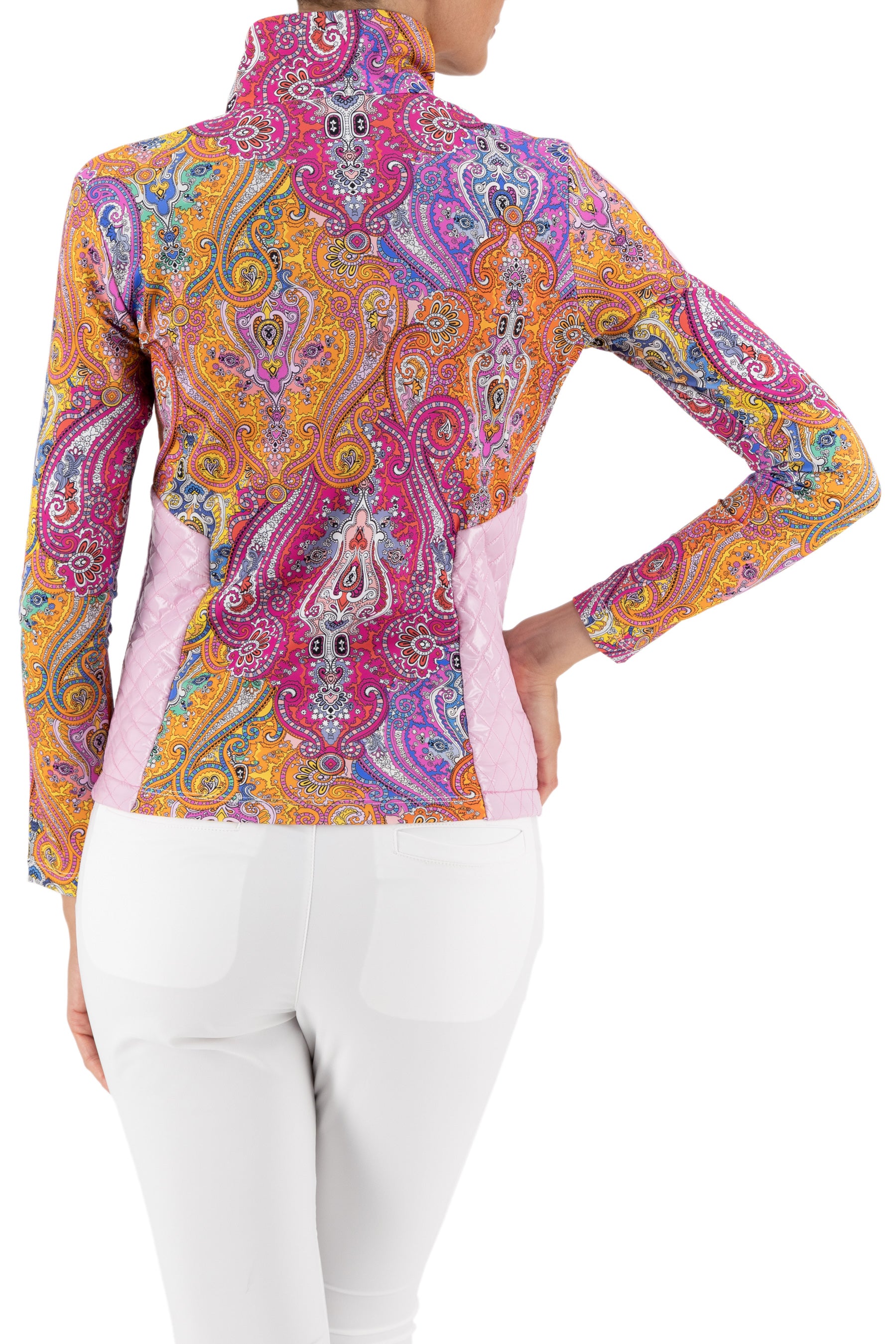 Lido Layering Jacket in Pink Paisley Jewels print