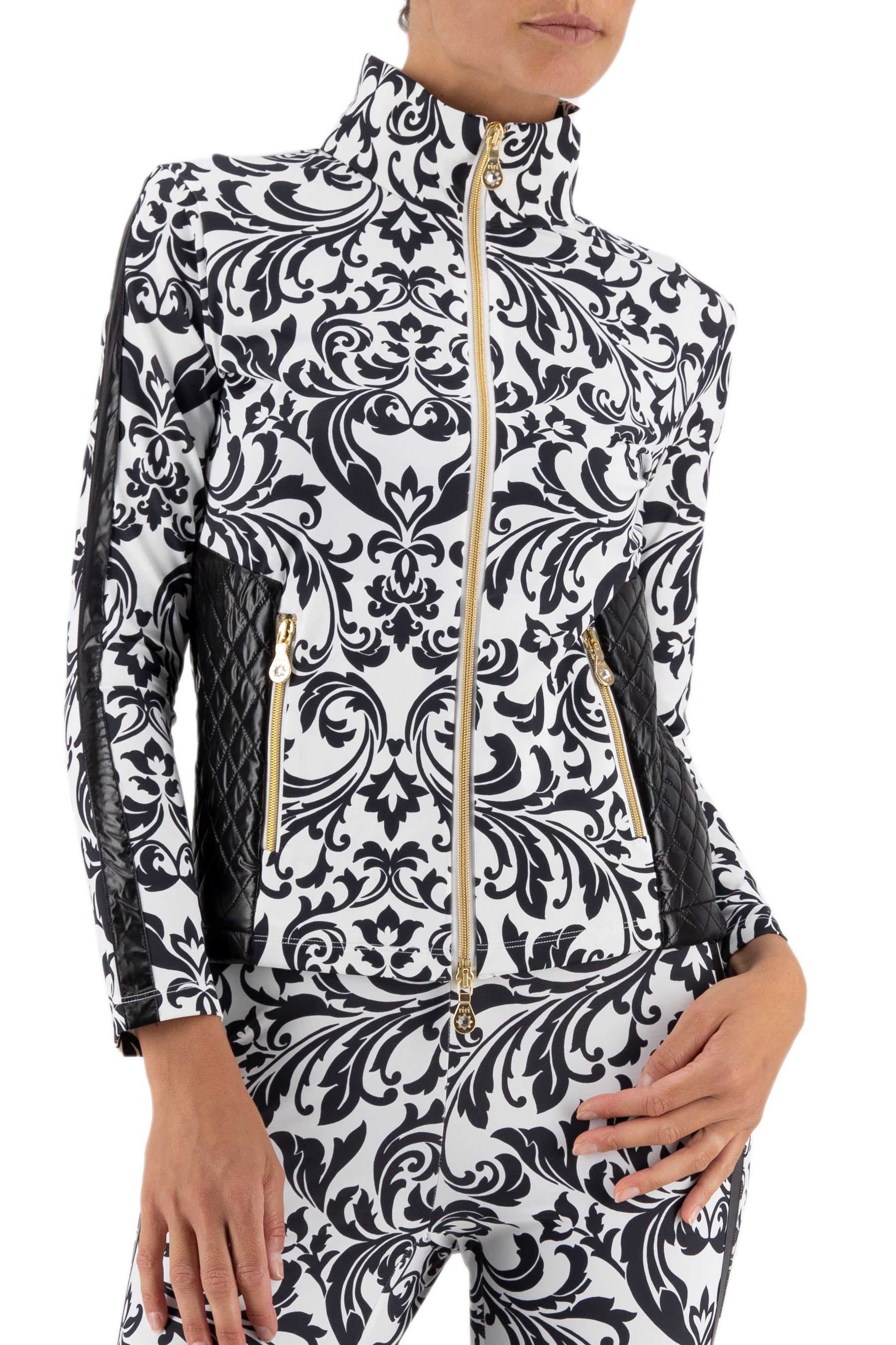 Lido Layering Jacket in Black/white renaissance