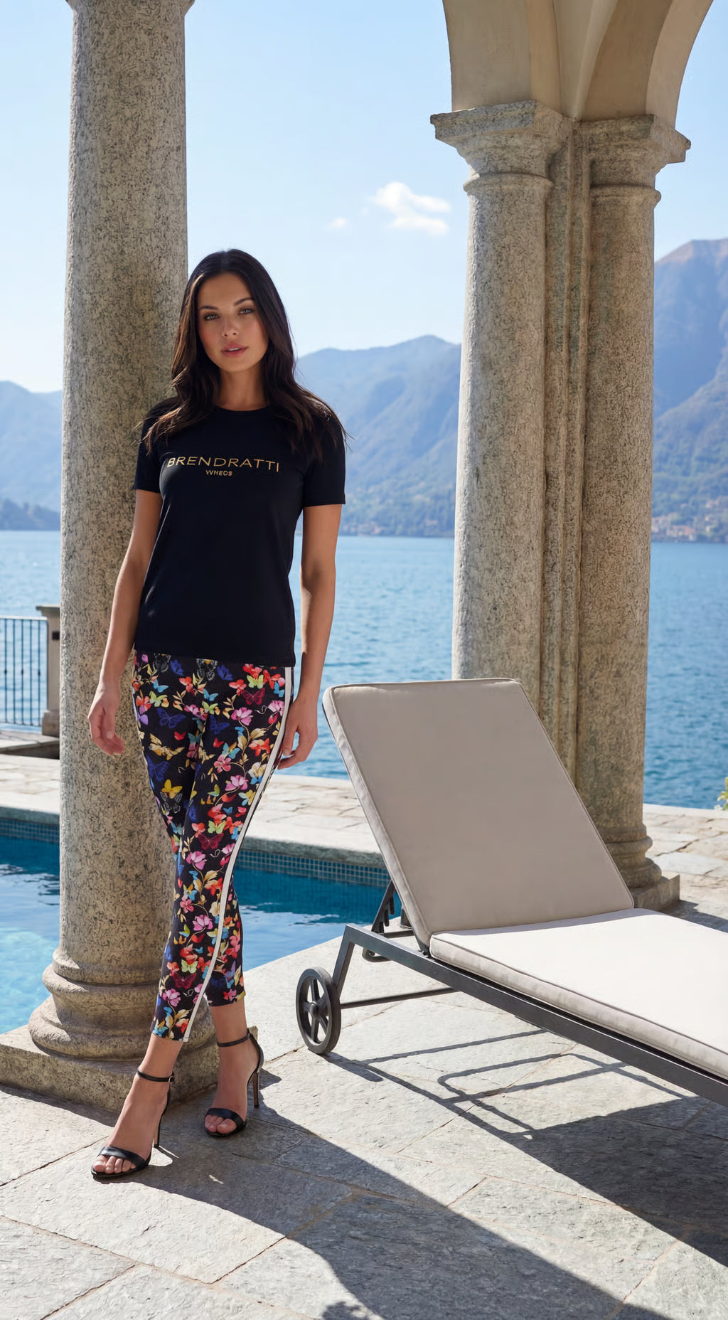 Talia2 Legging In Black Butterfly print