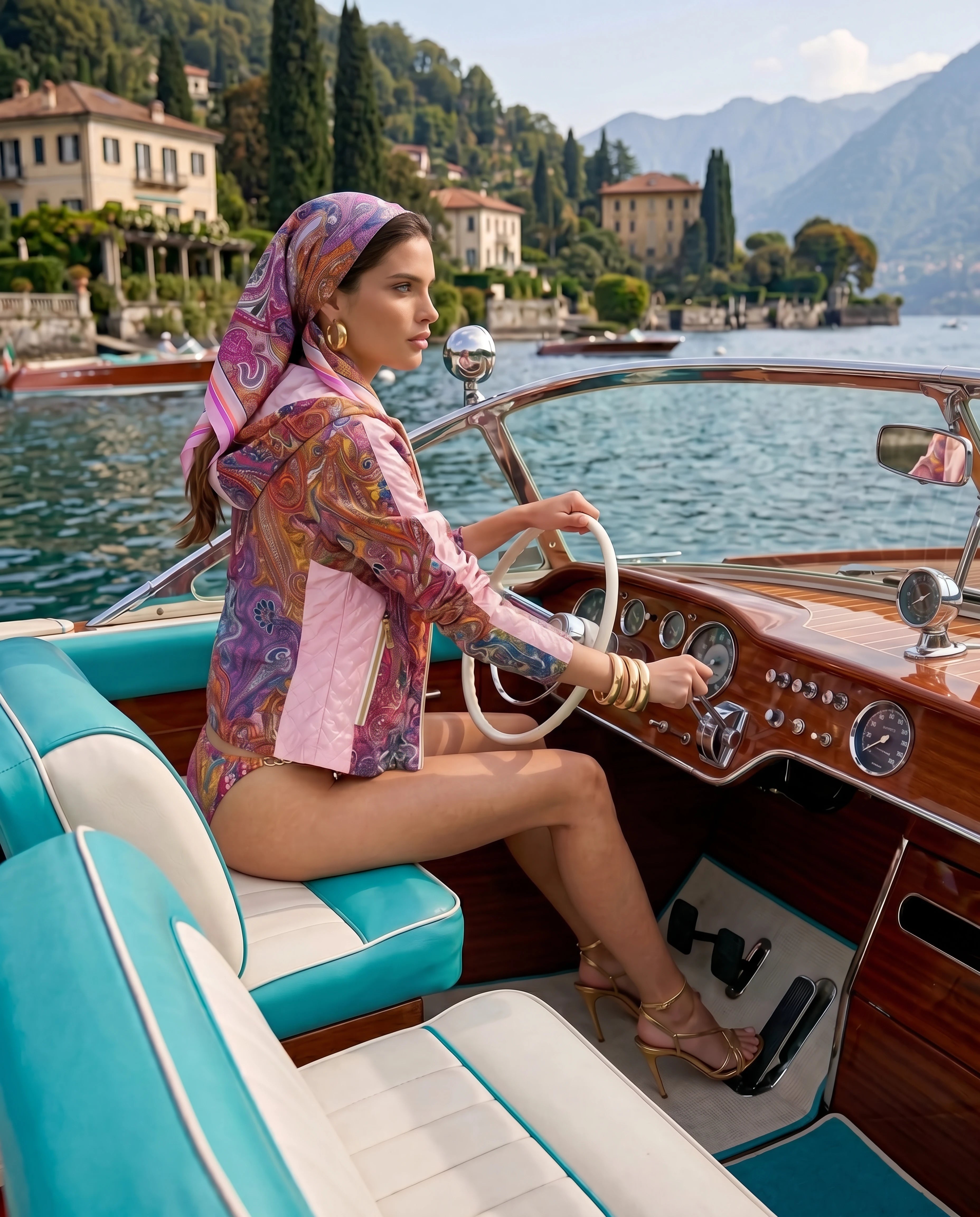 Lido Jacket in Pink Paisley Jewels print
