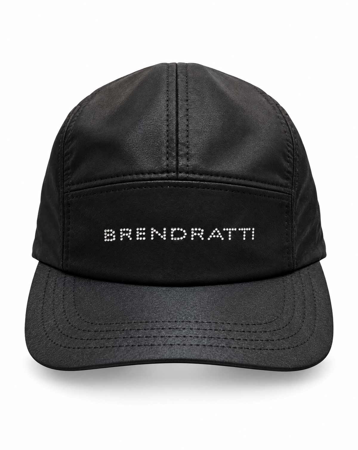 Capello Hat Metallic Touch Cap with brendratti crystal logo in Nero