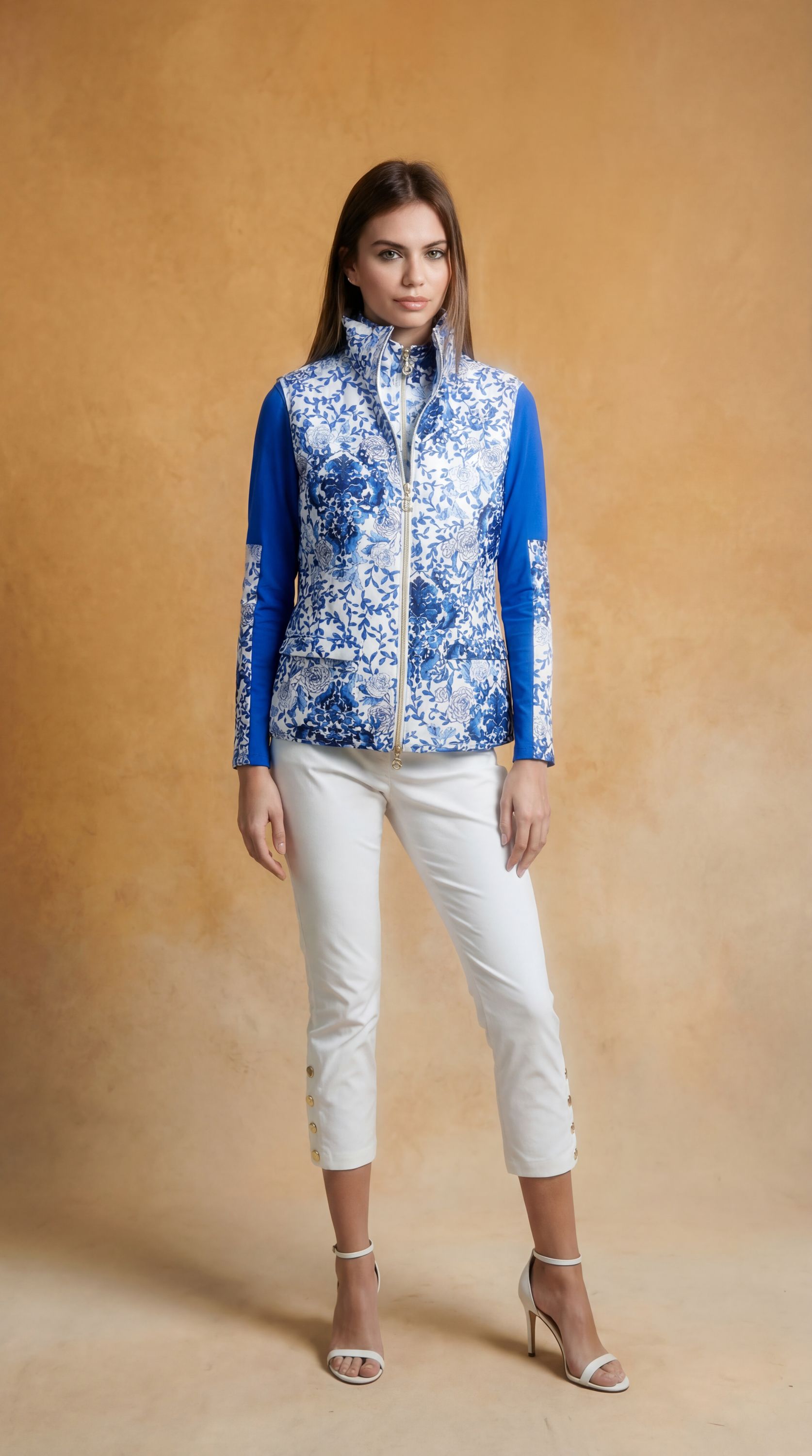 Piza Long Sleeve Top In Medallion Print