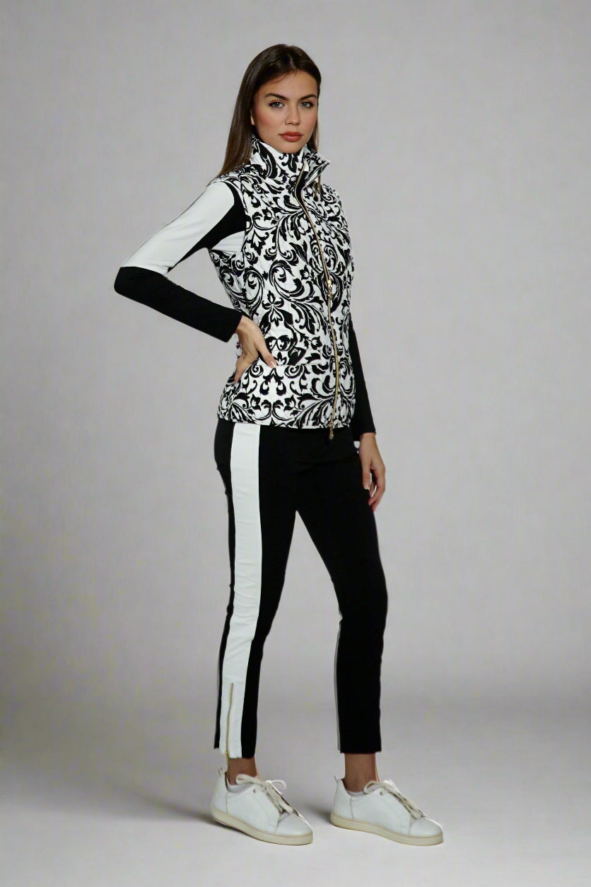 Chiara 2 Ankle Pant in Black-White