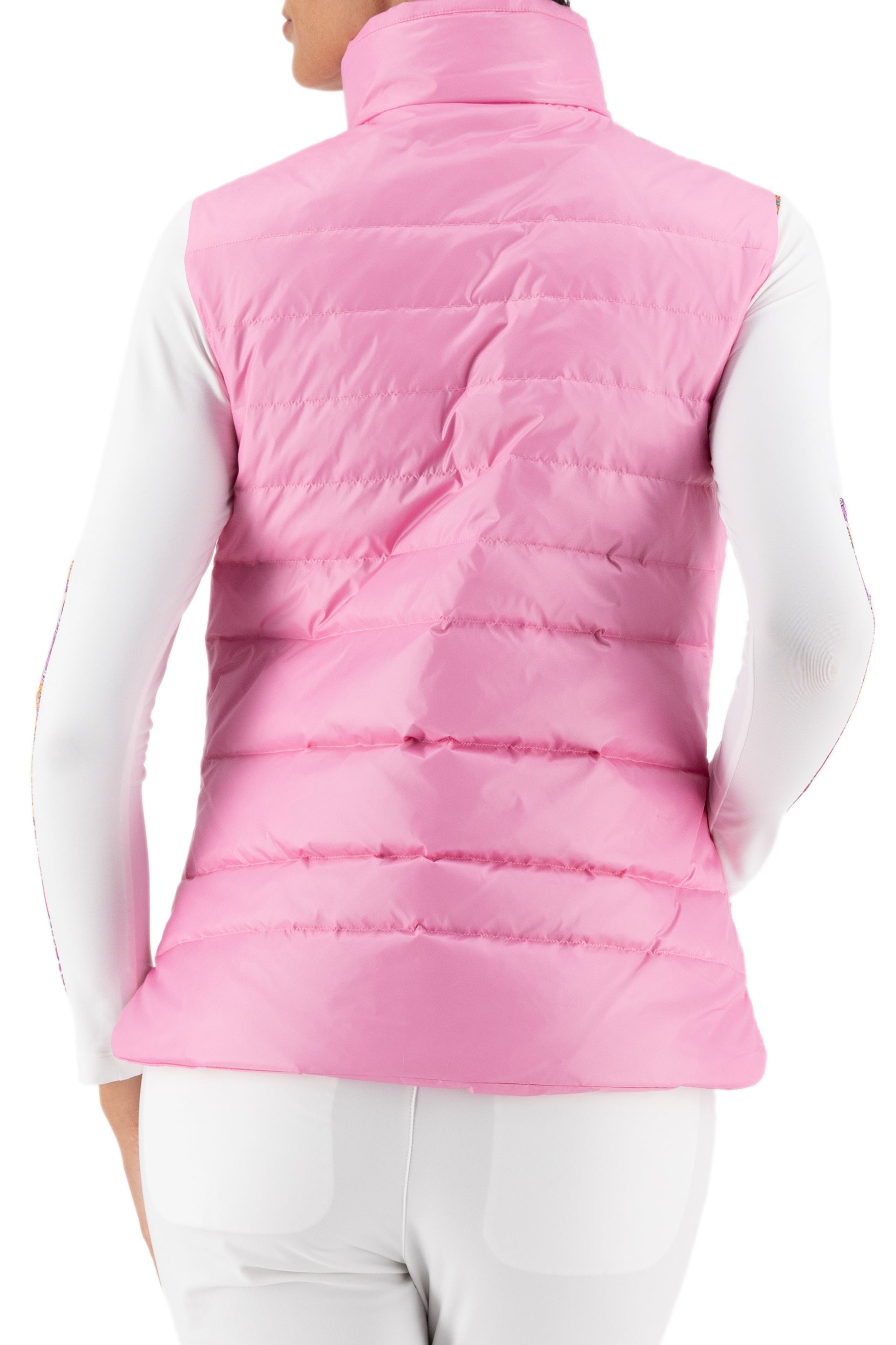 Luciana Down Vest in Bubblegum Pink