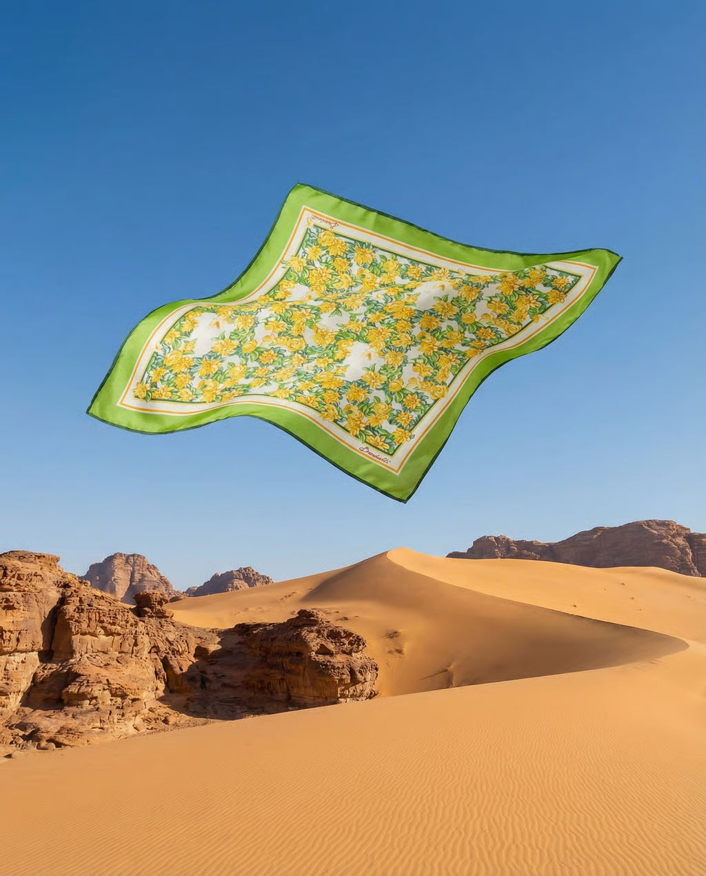 Scarf in Yellow Fiore Plaster