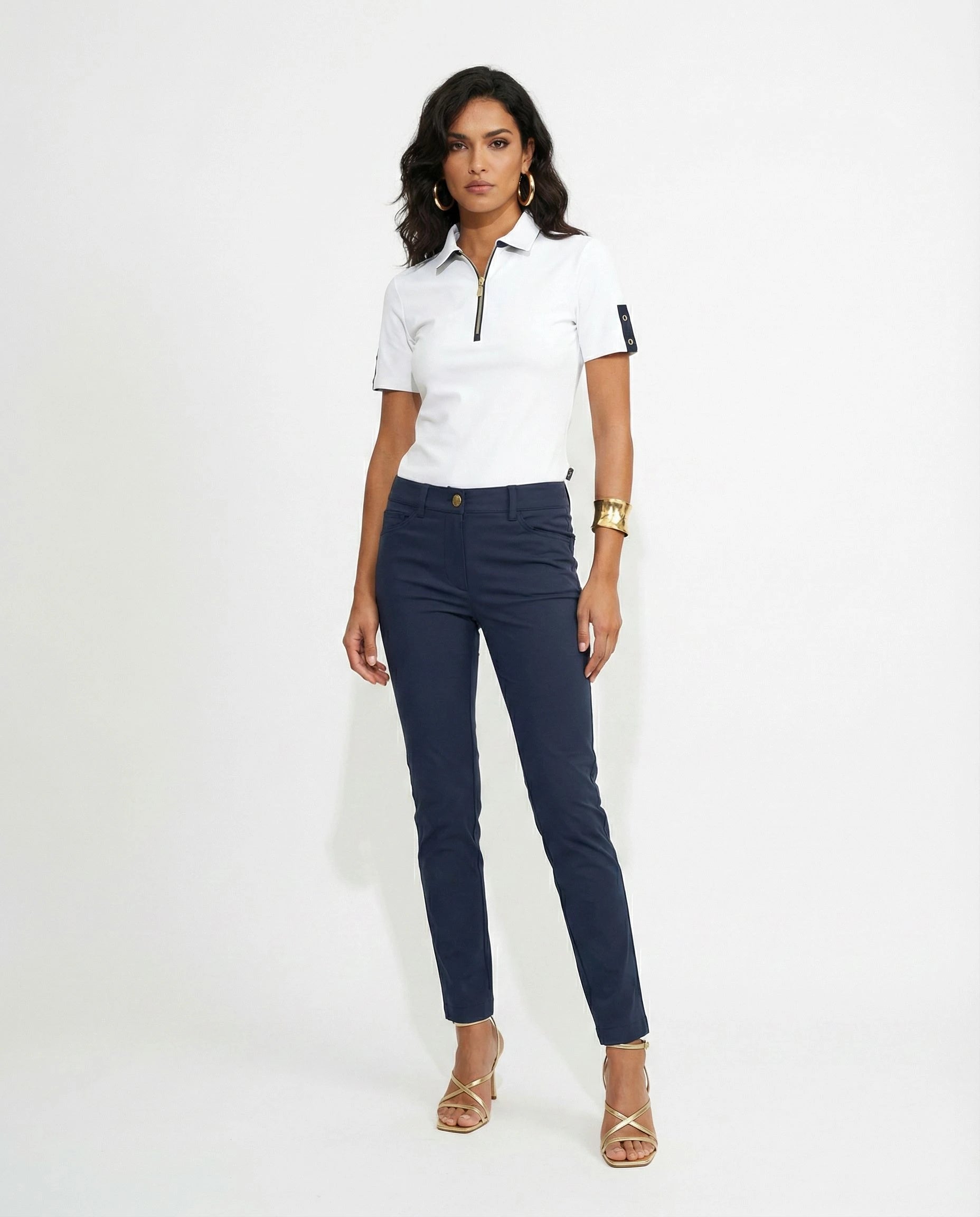 Elena Skinny 5 pocket trouser in Night Blue