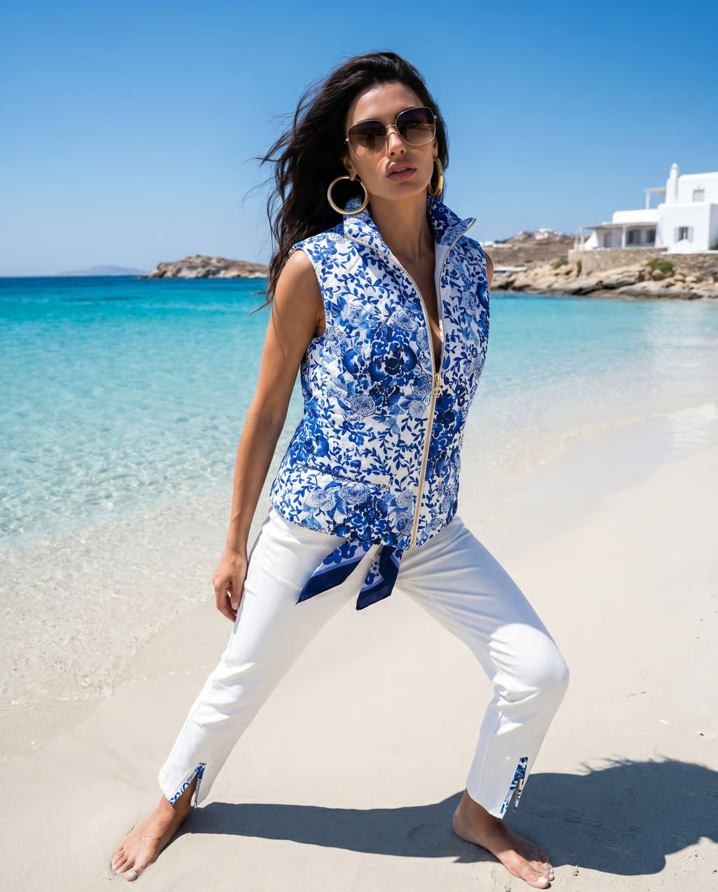 Flavia Vest in exclusive Medallion print