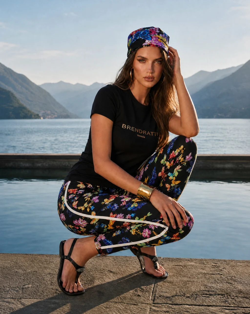 Talia2 Legging In Black Butterfly print