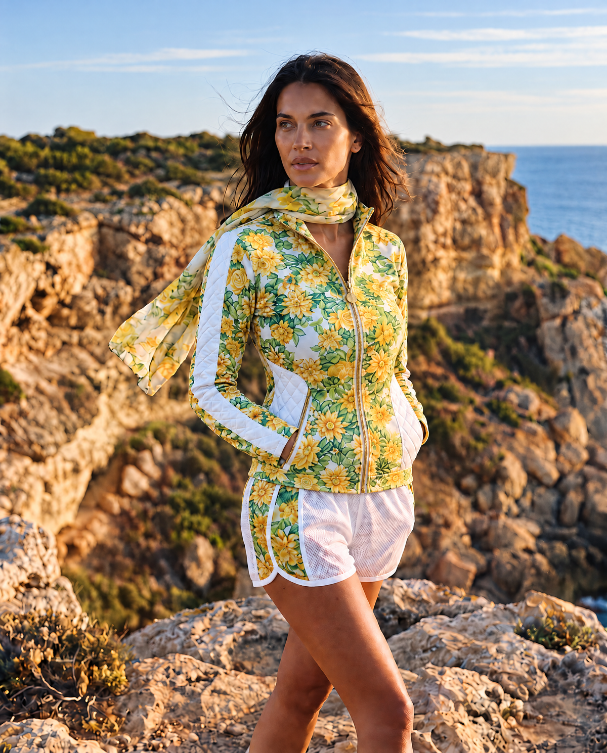 Lido Jacket in Fiore Plaster Print